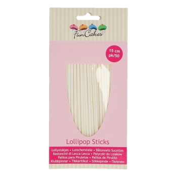 BÂTONNETS À SUCETTES 15 CM - PCS/50 - FUNCAKES